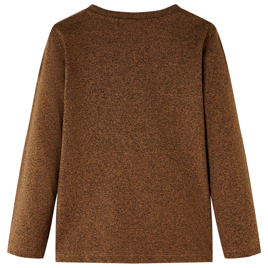 VidaXL Chemise enfant à manches longues 104 couleur cognac mixte
