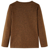 VidaXL Chemise enfant à manches longues 104 couleur cognac mixte
