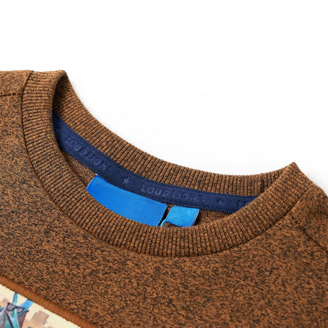 VidaXL Chemise enfant à manches longues 116 couleur cognac mixte