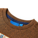 VidaXL Chemise enfant à manches longues 128 couleur cognac mixte