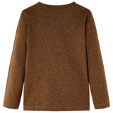 VidaXL Chemise enfant à manches longues 140 couleur cognac mixte