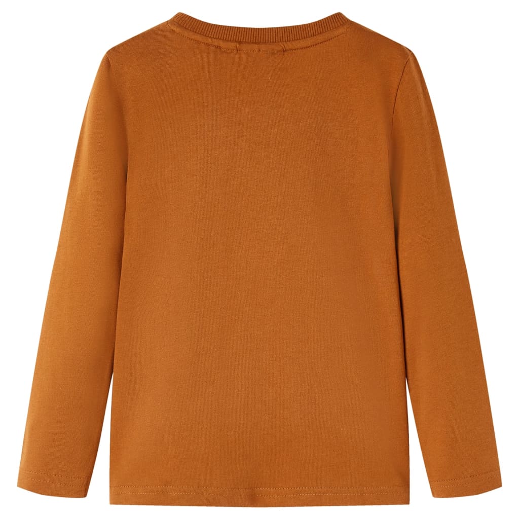 VidaXL Chemise enfant à manches longues 92 couleur cognac
