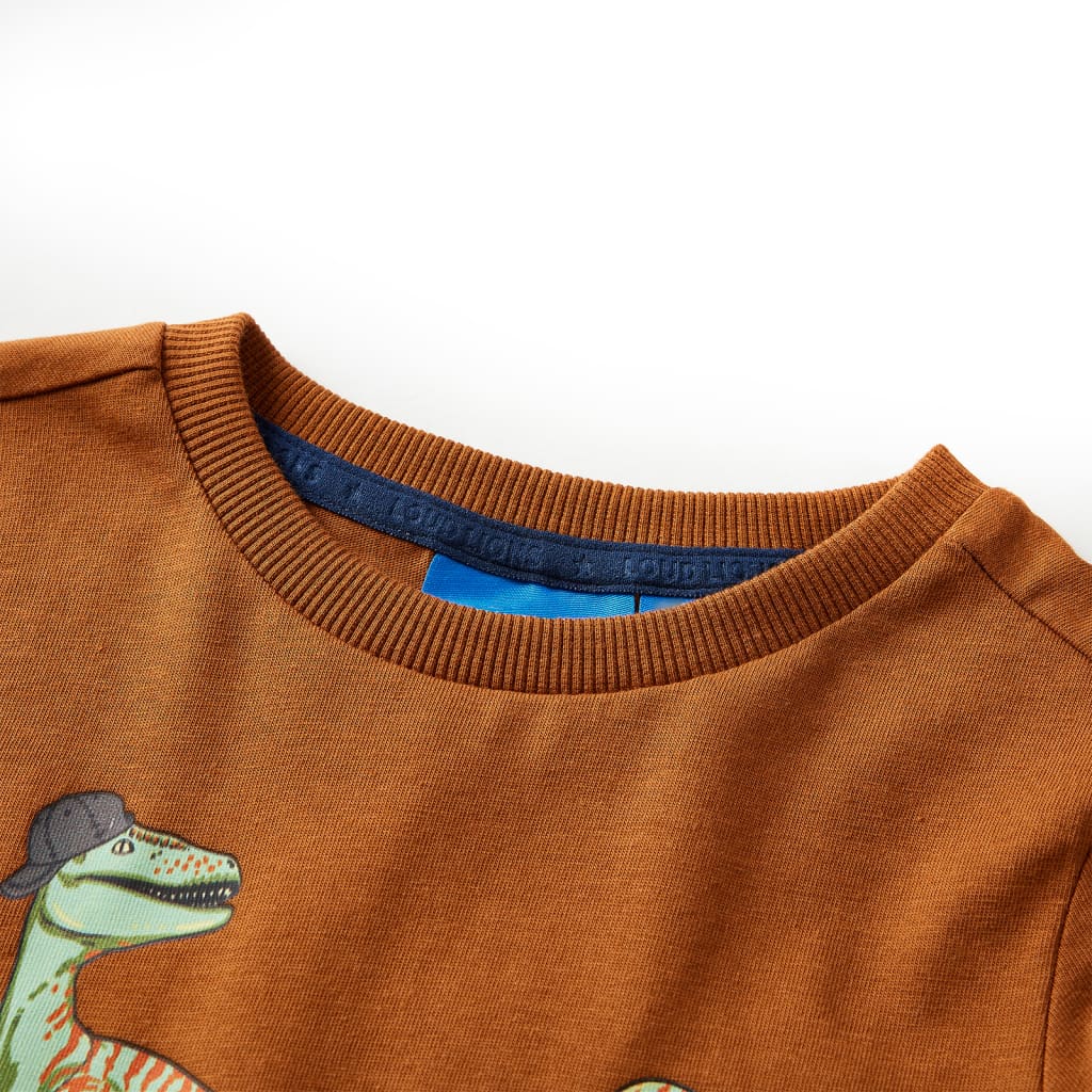 VidaXL Chemise enfant à manches longues 92 couleur cognac