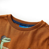 VidaXL Chemise enfant à manches longues 104 couleur cognac