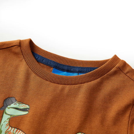 VidaXL Chemise enfant à manches longues 116 couleur cognac
