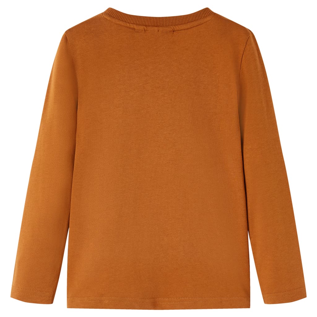 VidaXL Chemise enfant à manches longues 140 couleur cognac