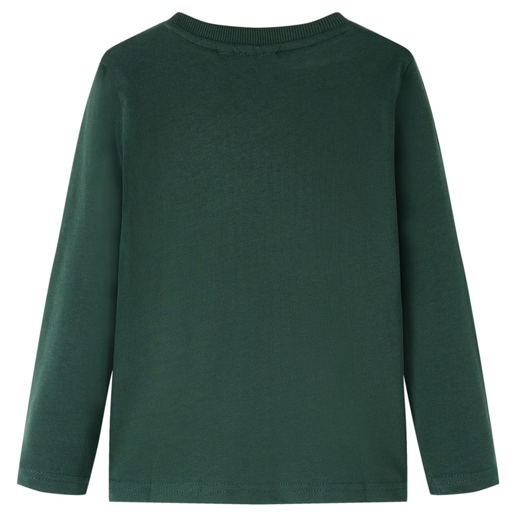 VidaXL Chemise enfant à manches longues 92 vert foncé