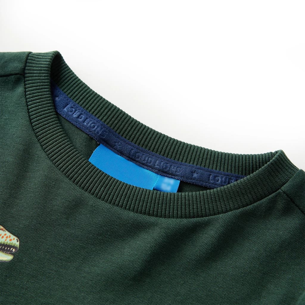 VidaXL Chemise enfant à manches longues 92 vert foncé