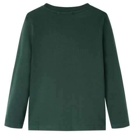 VidaXL Chemise enfant à manches longues 104 vert foncé