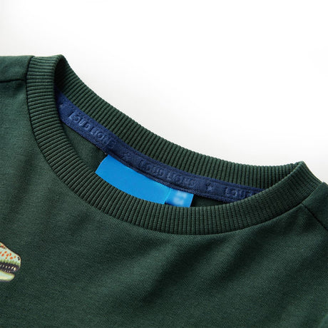 VidaXL Chemise enfant à manches longues 104 vert foncé