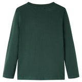 VidaXL Chemise enfant à manches longues 116 vert foncé
