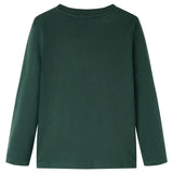 VidaXL Chemise enfant à manches longues 140 vert foncé