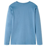 VidaXL Chemise enfant à manches longues 92 bleu moyen