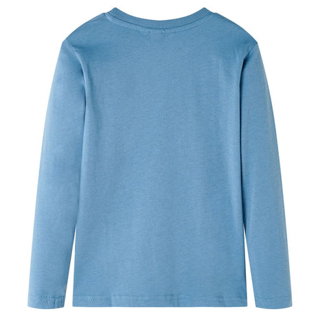 VidaXL Chemise enfant à manches longues 92 bleu moyen