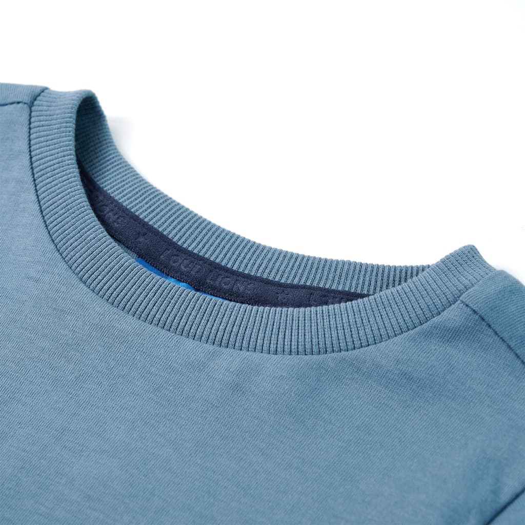 VidaXL Chemise enfant à manches longues 92 bleu moyen