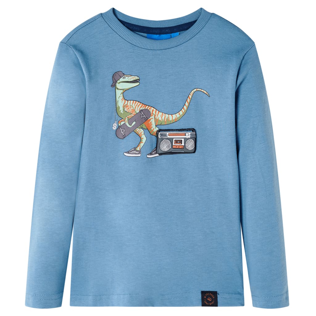 VidaXL chemise enfant à manches longues 104 bleu moyen