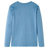 VidaXL chemise enfant à manches longues 104 bleu moyen