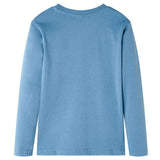 VidaXL Chemise enfant à manches longues 116 bleu moyen
