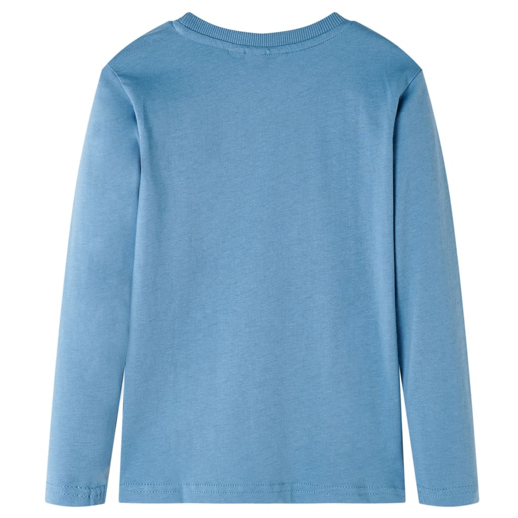 VidaXL Chemise enfant à manches longues 140 bleu moyen