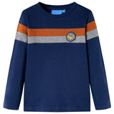 VidaXL Chemise enfant à manches longues 92 bleu marine