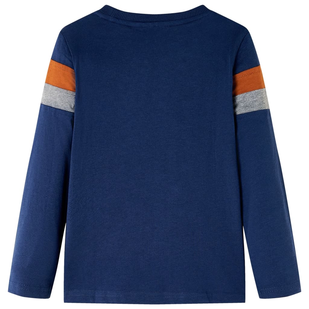 VidaXL Chemise enfant à manches longues 92 bleu marine