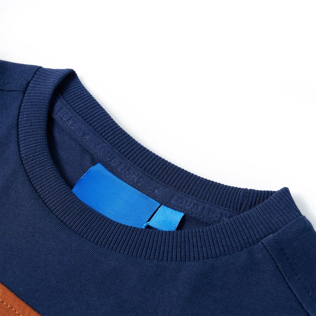 VidaXL Chemise enfant à manches longues 92 bleu marine