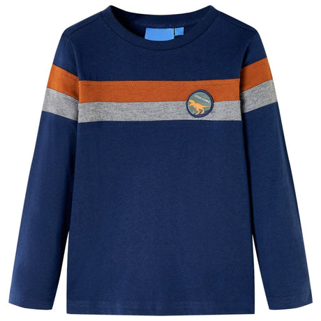 VidaXL Chemise enfant à manches longues 104 bleu marine