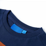 VidaXL Chemise enfant à manches longues 140 bleu marine