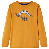 VidaXL Chemise enfant à manches longues 92 ocre foncé