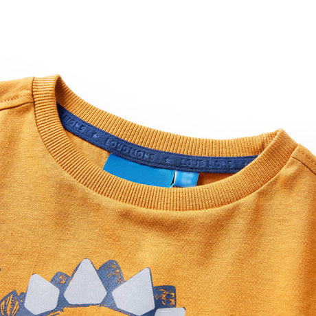 VidaXL Chemise enfant à manches longues 92 ocre foncé