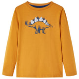 VidaXL Chemise enfant à manches longues 116 ocre foncé