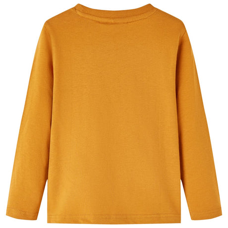 VidaXL Chemise enfant à manches longues 128 ocre foncé
