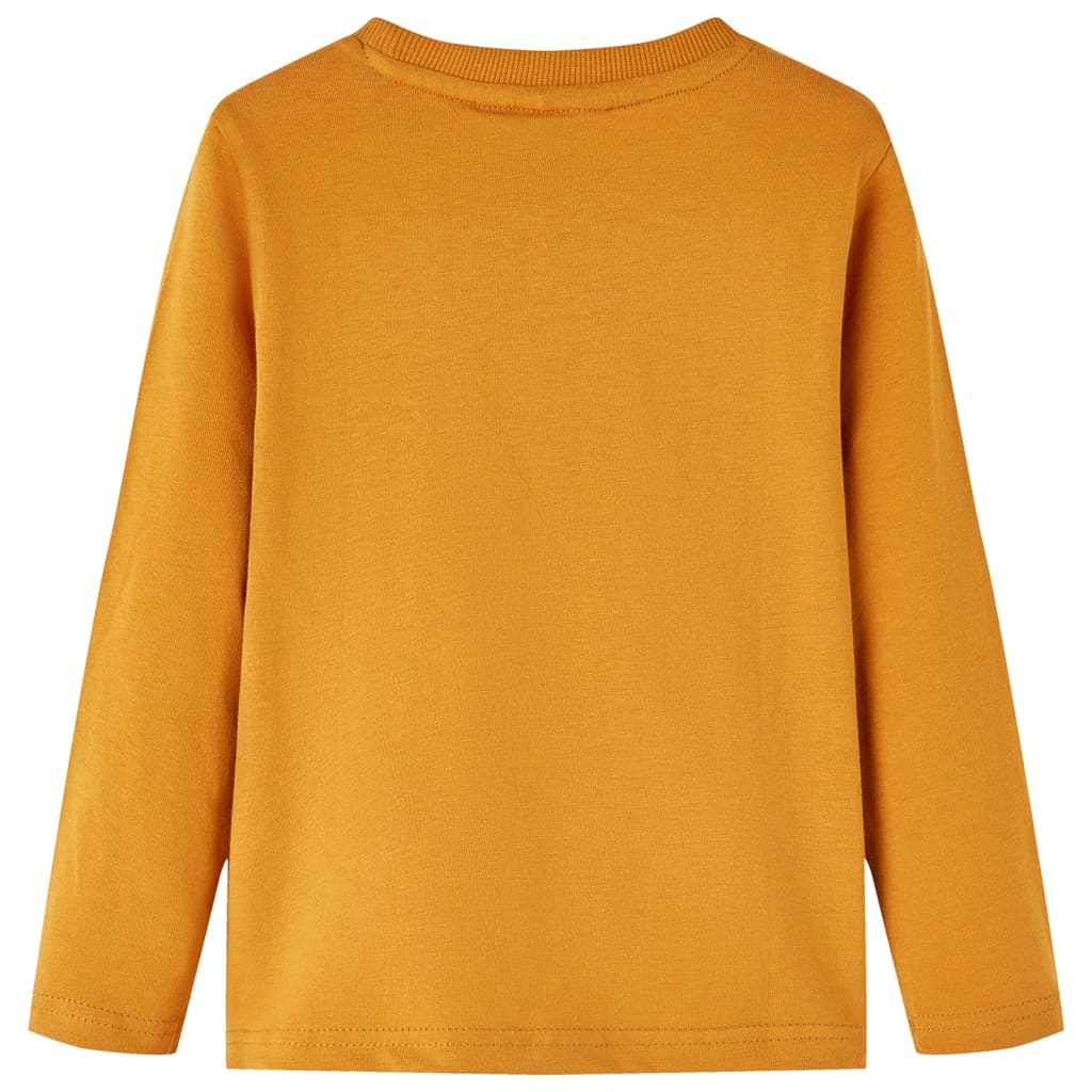 VidaXL Chemise enfant à manches longues 140 ocre foncé