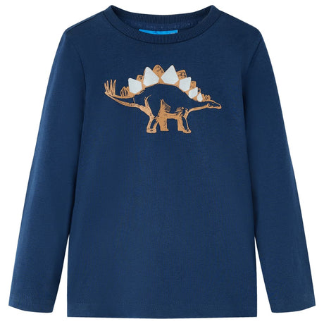 VidaXL Chemise enfant à manches longues 104 bleu marine