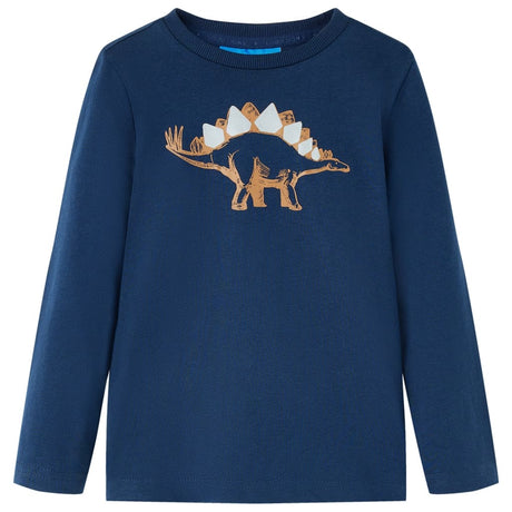 VidaXL Chemise enfant à manches longues 116 bleu marine