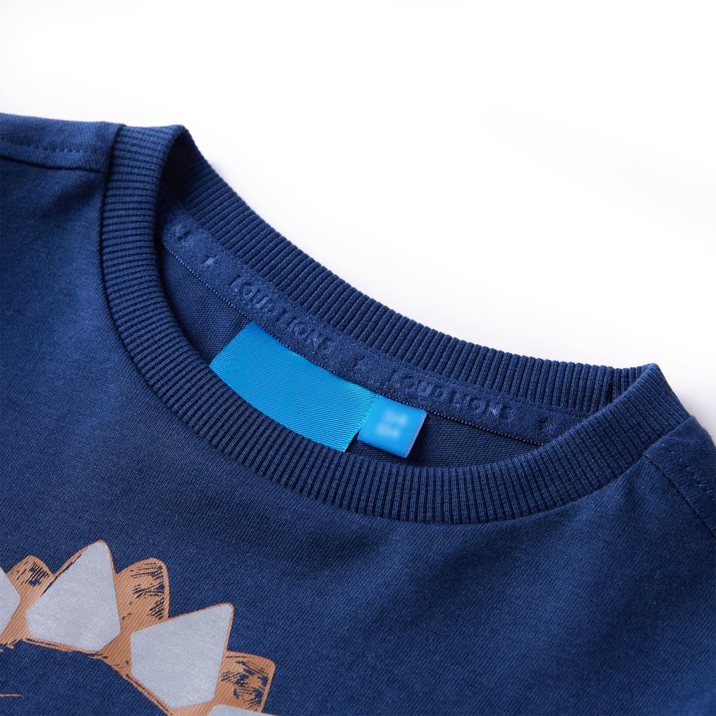 VidaXL Chemise enfant à manches longues 116 bleu marine