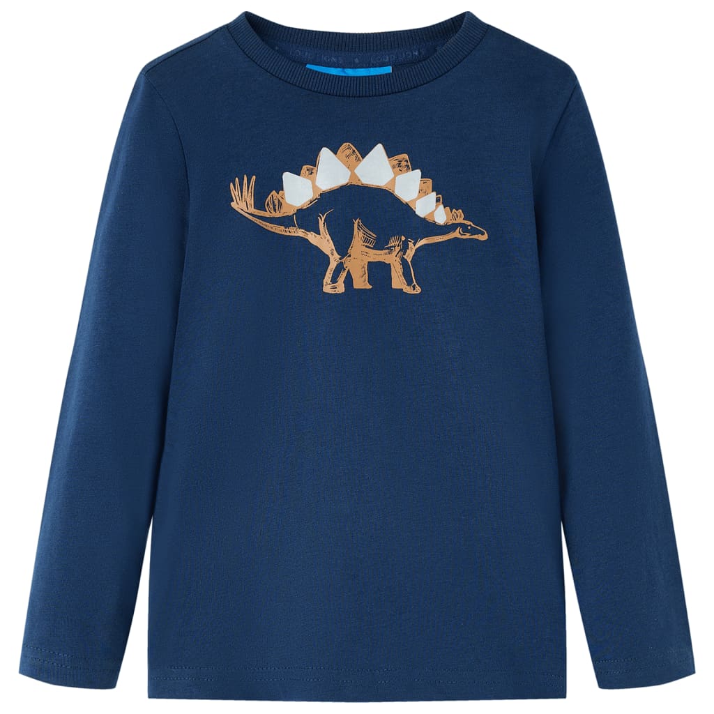 VidaXL Chemise enfant à manches longues 128 bleu marine