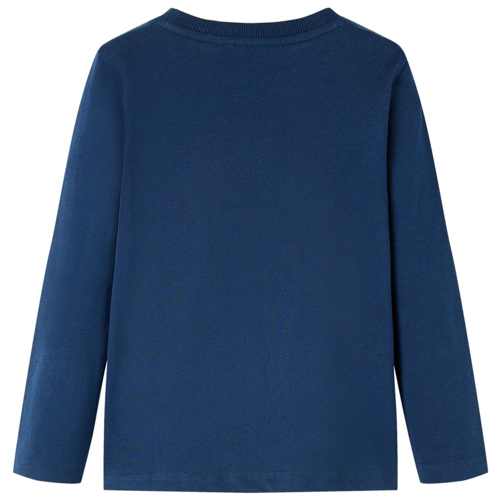 VidaXL Chemise enfant à manches longues 128 bleu marine