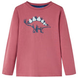VidaXL Chemise enfant à manches longues 128 rouge foncé