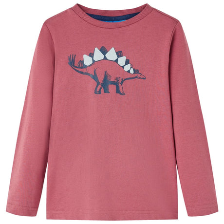 VidaXL Chemise enfant à manches longues 128 rouge foncé