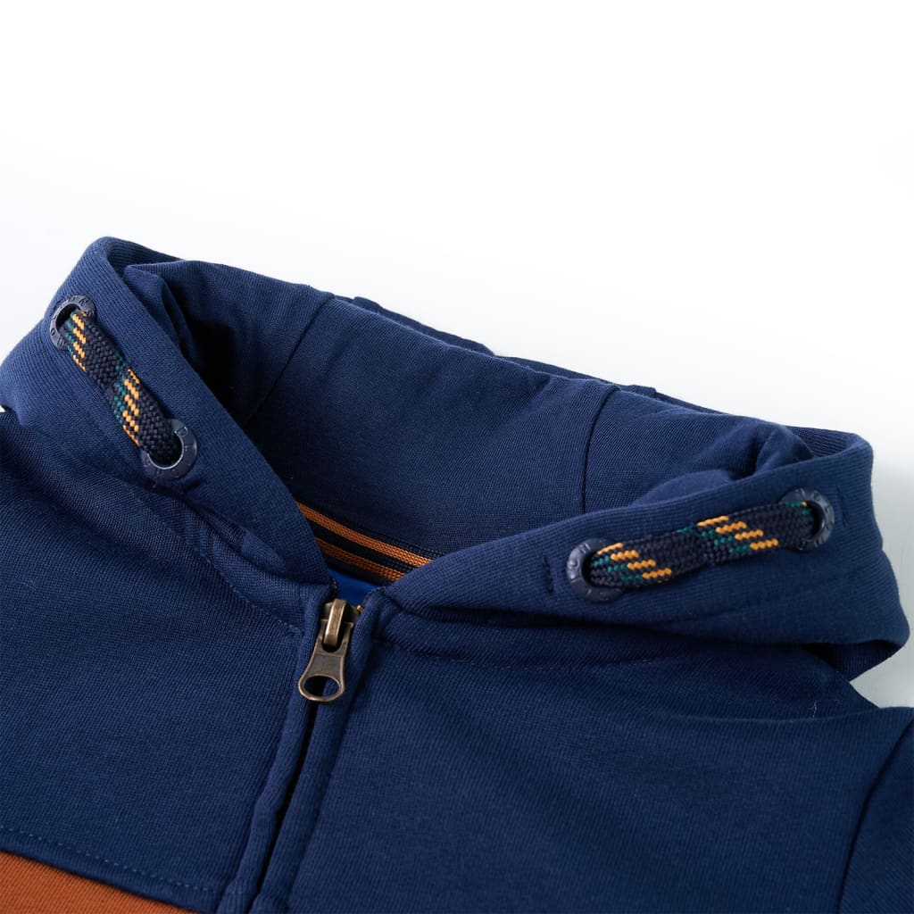 VidaXL Cardigan enfant avec capuche et fermeture éclair 128