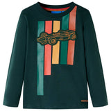 VidaXL Chemise enfant à manches longues 92 vert foncé
