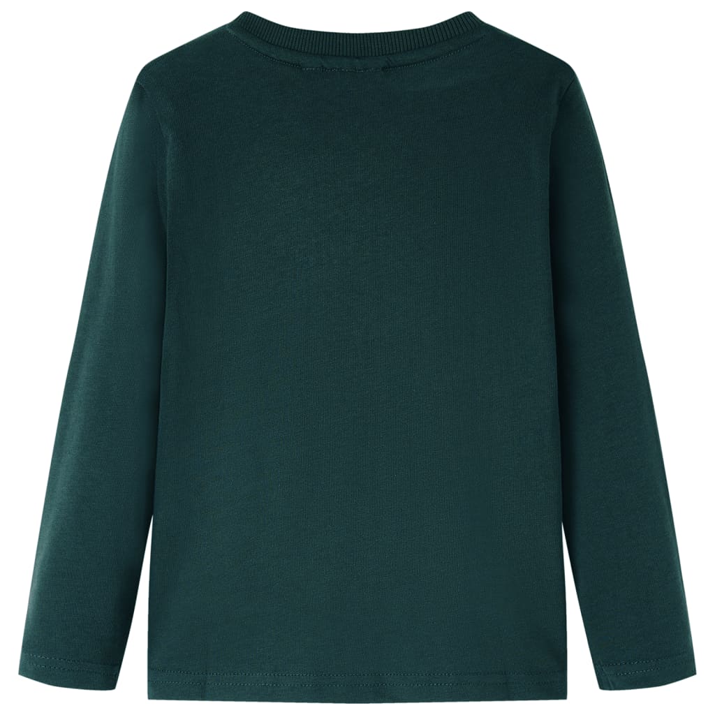 VidaXL Chemise enfant à manches longues 104 vert foncé