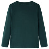 VidaXL Chemise enfant à manches longues 104 vert foncé