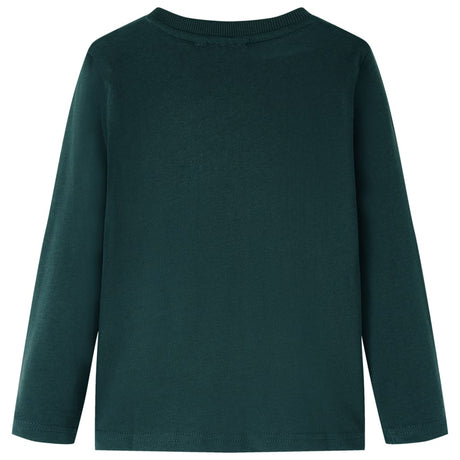 VidaXL Chemise enfant à manches longues 104 vert foncé