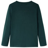 VidaXL Chemise enfant à manches longues 116 vert foncé