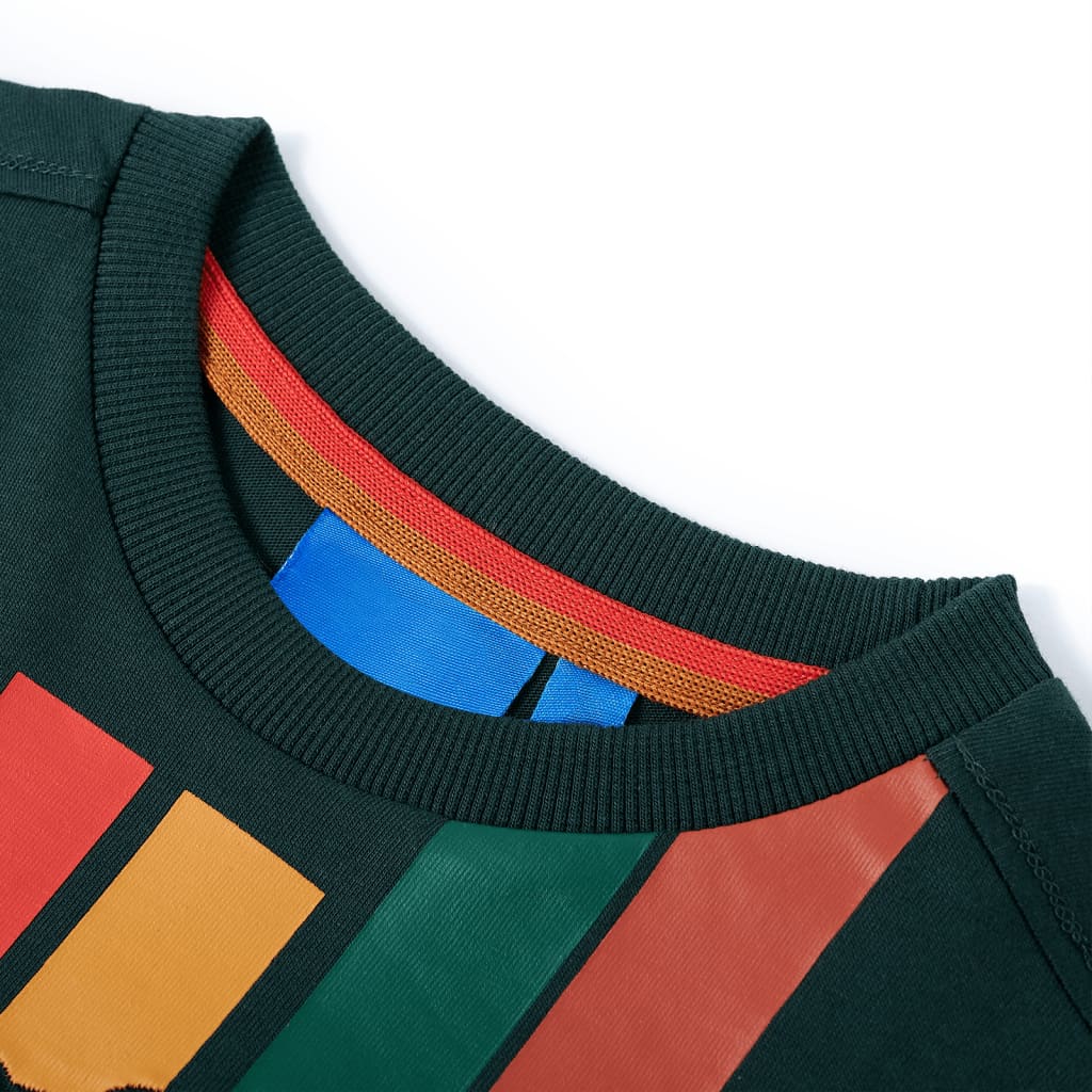 VidaXL Chemise enfant à manches longues 128 vert foncé