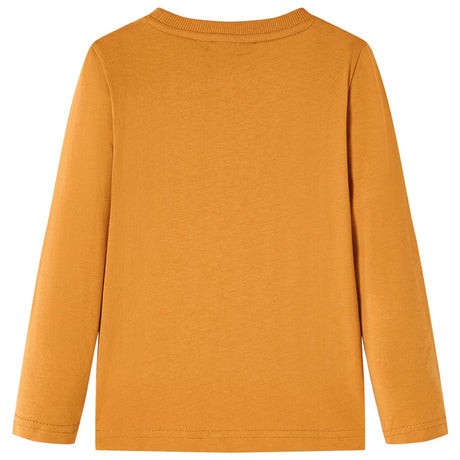 VidaXL Chemise enfant à manches longues 104 ocre foncé