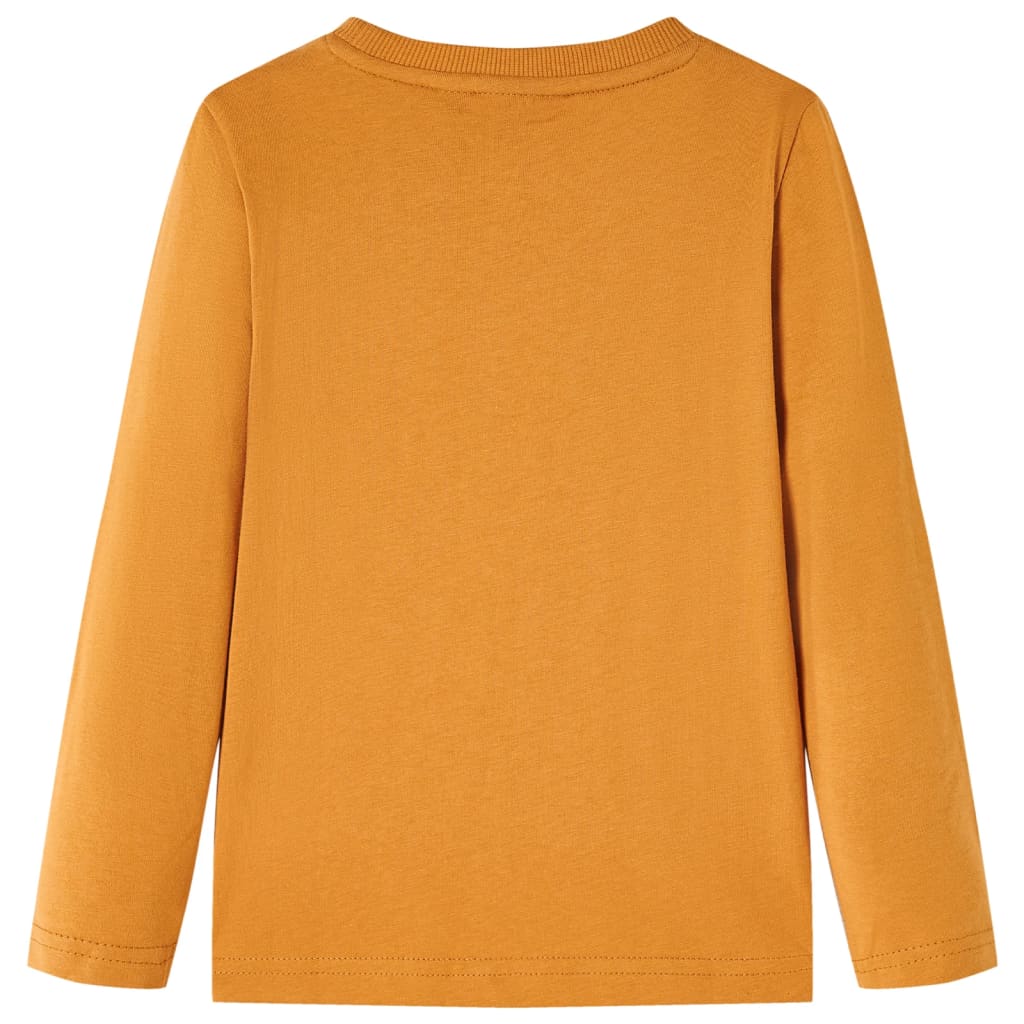 VidaXL Chemise enfant à manches longues 128 ocre foncé