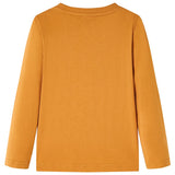 VidaXL Chemise enfant à manches longues 128 ocre foncé